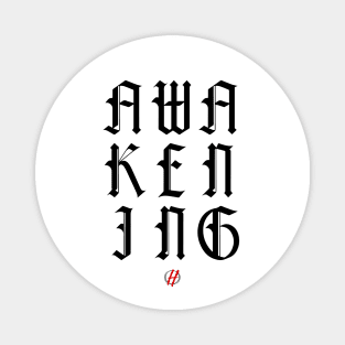 Awakening Black Logo Cursive Magnet